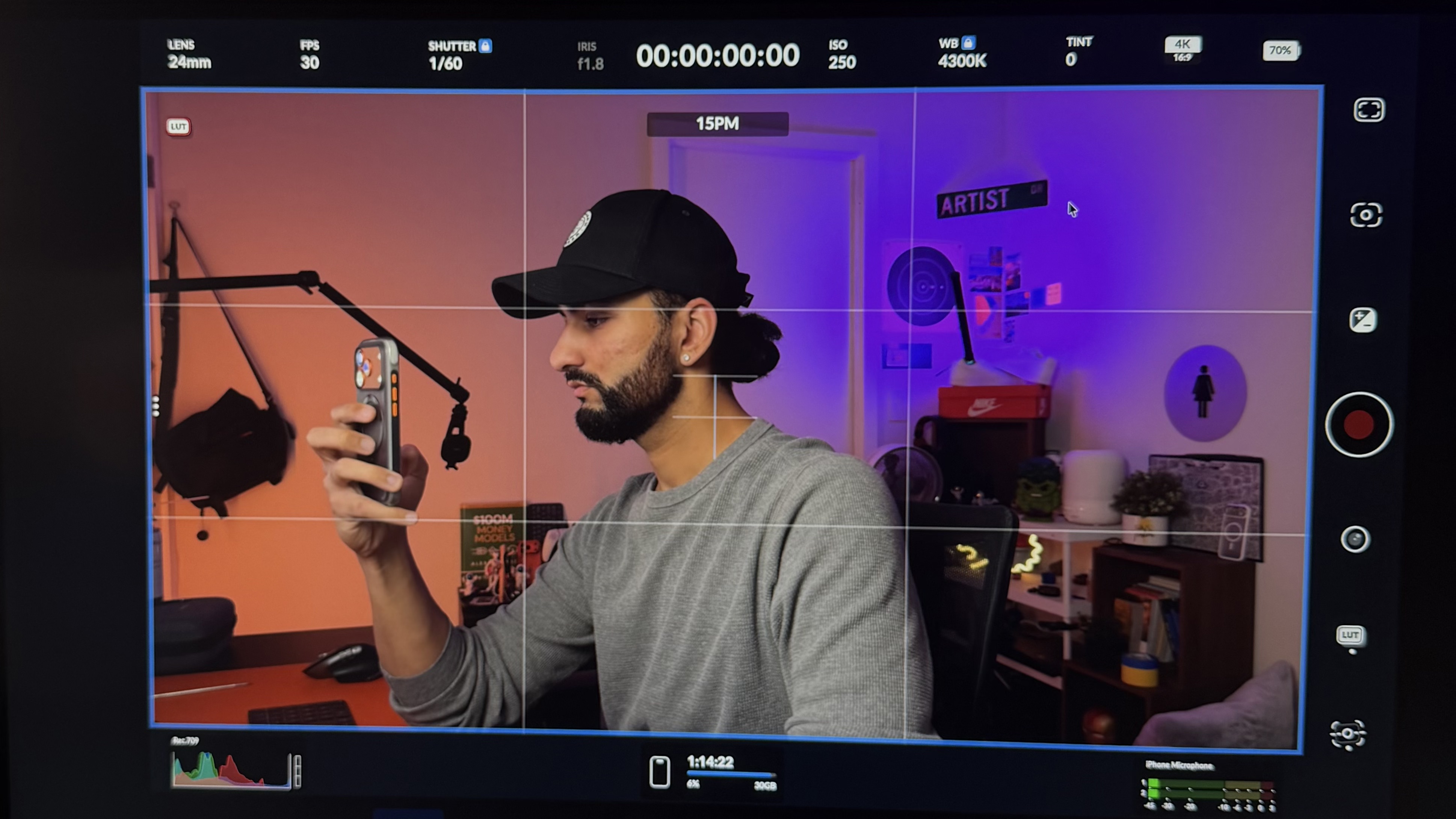 Behind-the-scenes filming setup for Pirated Sardar, with a camera and production equipment.